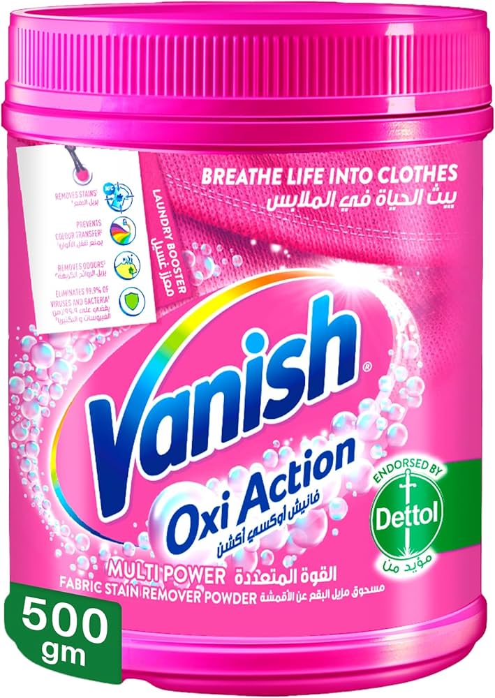 پودر لکه بر ونیش مدل Oxi Action مناسب لباس رنگی